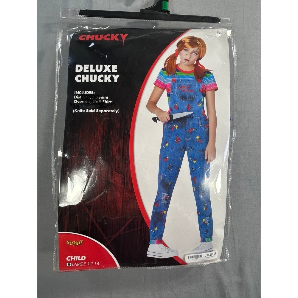 Spirit Halloween Deluxe Chucky Halloween Costume‎ Youth Large 12-14 Movie